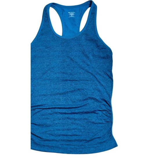 Athleta Womens Racerback Tank Top Medium Blue Heathered Sleeveless Athletic Wear - Picture 2 of 7